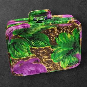 Vintage Mini Address Book Floral Suitcase With Pencil Snap Closure Unwritten In
